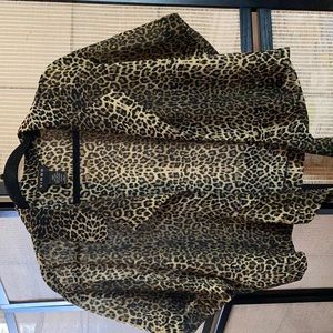 Virgo Tie Front Animal Print Crop Top